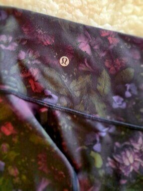 ATHLETIC - Lululemon Floral Leggings Dark Romantic Print High Rise Yoga Pants M